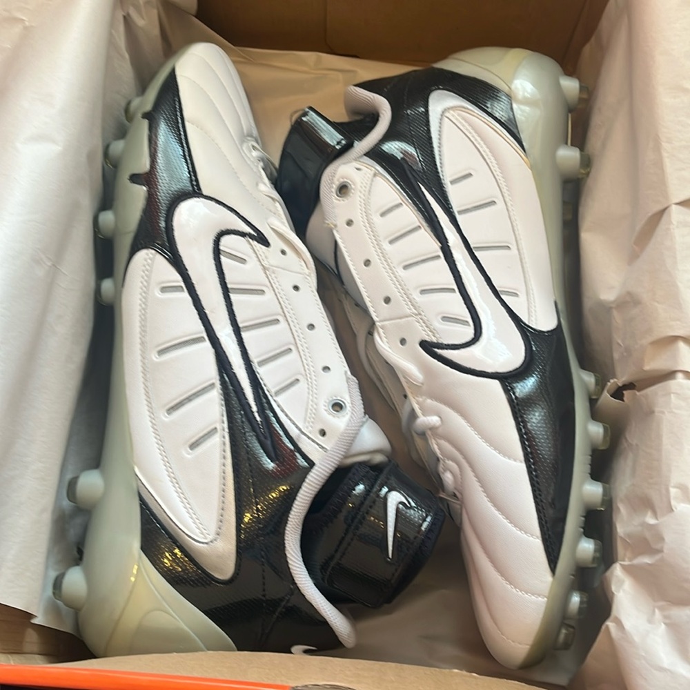 New in box Nike air zoom super bad ft football cleats white black 314108 101 men